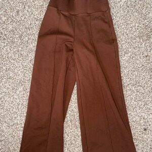 Brown Wide-Leg Pants